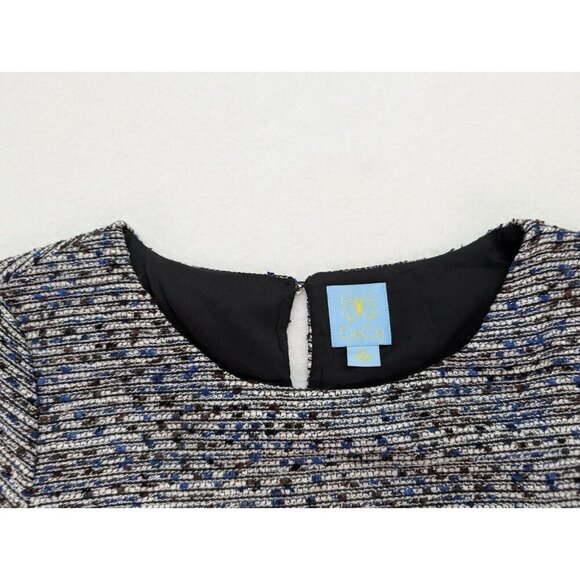 Cece Women's Dress Size 12P Woven Shift Mini Short Sleeve Metallic Shimmer - Picture 5 of 14